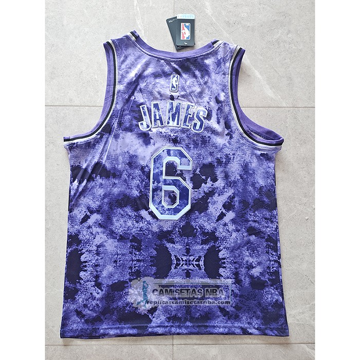 Camiseta Los Angeles Lakers LeBron James NO 6 Select Series 2023 Violeta